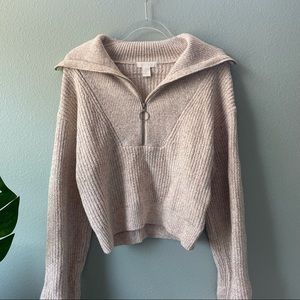 Quarter-zip Knit Sweater